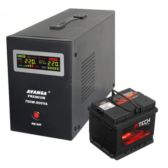 Tartalék tápegység keringető szivattyúkhoz AVANSA UPS 700W 12V + akkumulátor
