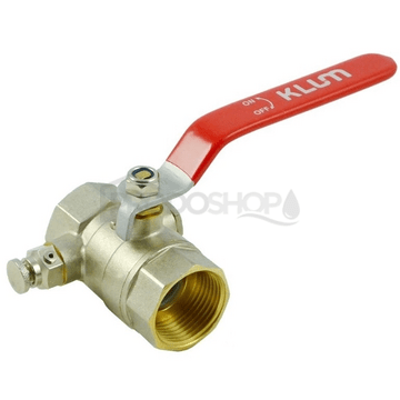 Guľový ventil 1" FF,P s odvodnením