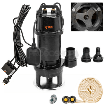 Szennyvíz készlet - WQI 15-7-1.1 búvár szennyvízszivattyú darálóval és 30 m tömlővel 