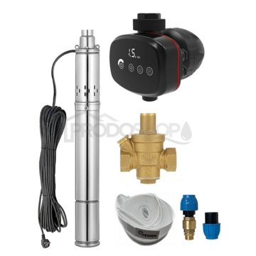 Automata házi vízmű SQOLA-0,75 búvárszivattyúval, ADARA 6 + nyomáscsökkentő szeleppel