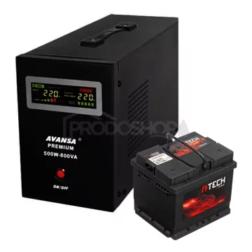 Záložní zdroj pro oběhová čerpadla AVANSA UPS 500W 12V + baterie