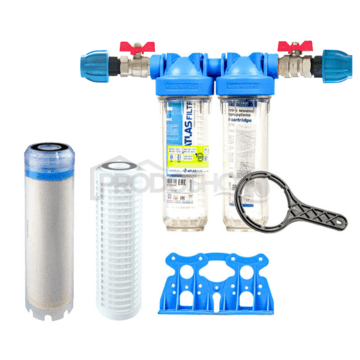 Sada filtra Senior 10" DUO. Komplet pripojenie 3/4". Zníženie dusičnanov vo vode. (QA 10 AF-SX)