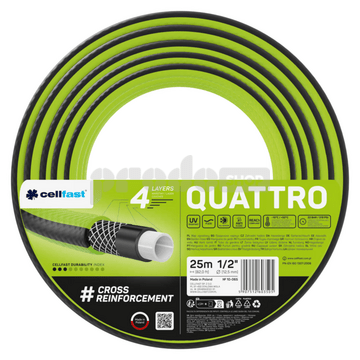 Zahradní hadice 1/2" 15m QUATTRO, 22bar, 4 vrstvy
