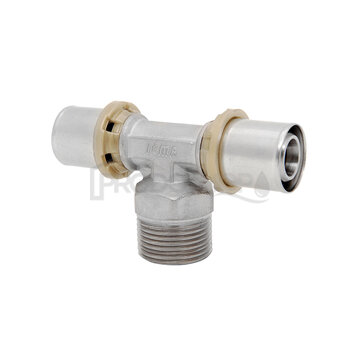 Lisovací T-kus 16x1/2"x16 vonkajší závit