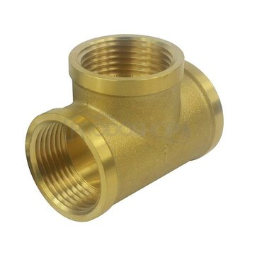 T-idom 1/2" FF sárgaréz