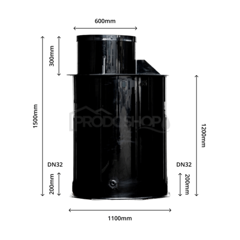Vízmérő akna kerek PP 1500x1100