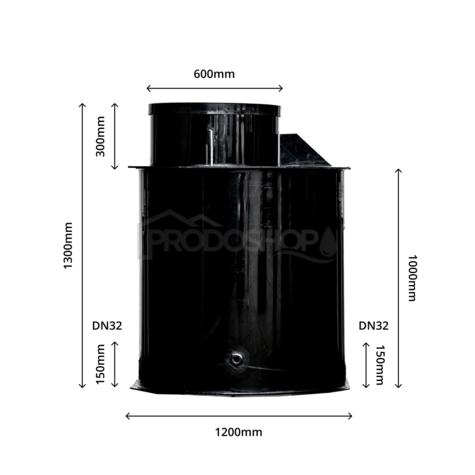 Vízmérő akna kerek PP 1300x1200