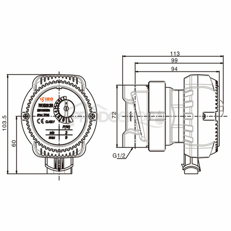 Elektronické cirkulačné čerpadlo E-IBO 15-14 na TUV