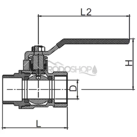 Guľový ventil 3/4" MF,P