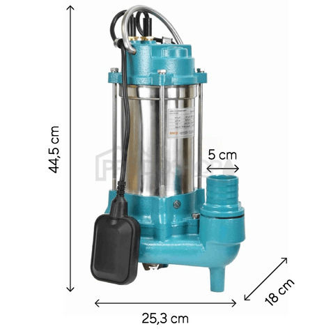 Pompă submersibilă pentru nămol WQV 7-16-1,5 cu tocător