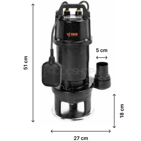 Pompă submersibilă pentru nămol WQ 15-7-1.1 cu concasor