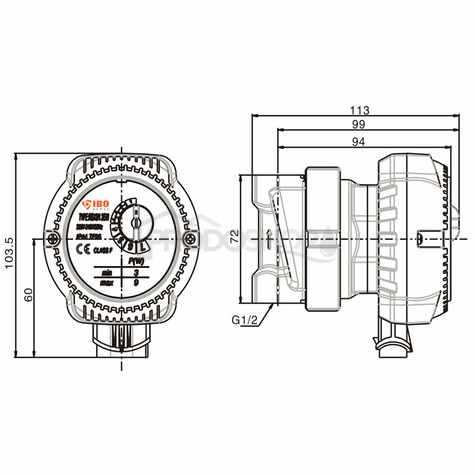 Elektronické cirkulačné čerpadlo E-IBO PRO 15-14 na TUV