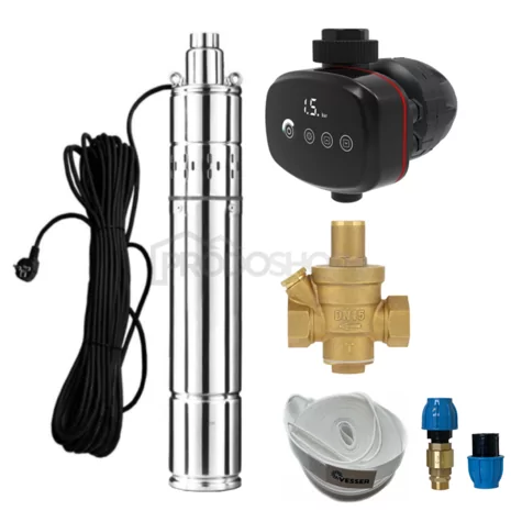 Automatická domácí vodárna s ponorným čerpadlem SCR-0,50 s ADARA 6 + redukční ventil - RTS