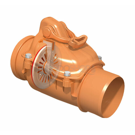 Kanalizačná spätná klapka priebežná DN 200