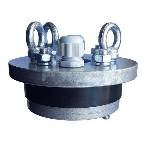 Hlavica na vŕtanú studňu 160/63 mm s pozinkovaným priechodným otvorom 