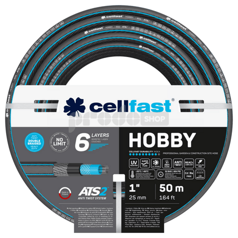 Zahradní hadice 1" 50m HOBBY, 32bar, 6 vrstev