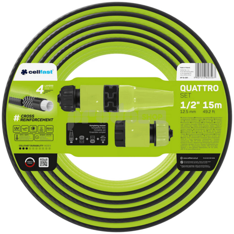 Kerti öntözőkészlet QUATTRO 1/2″ 15m