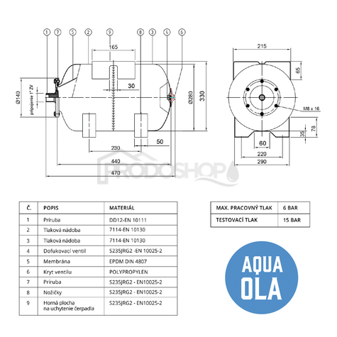 Schéma zapojenia: Technický list