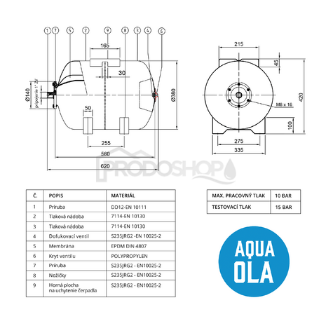Bekötési rajz: Technický list