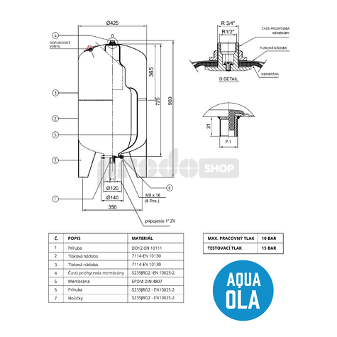Schéma zapojenia: Technický list