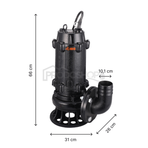 Ponorné kalové čerpadlo MWQ 100/5500 s drtičem