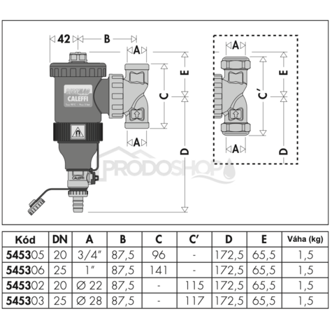 Magnetický filtr DIRTMAG 3/4"
