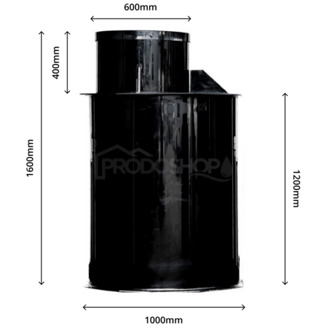 Műanyag víztartály MIDI térfogata 940L