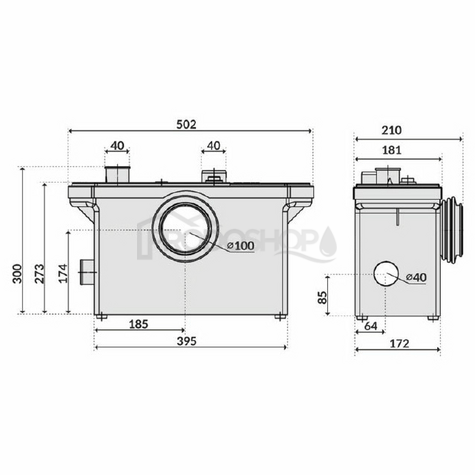Prečerpávacia stanica AQUASAN PRO s drtičom