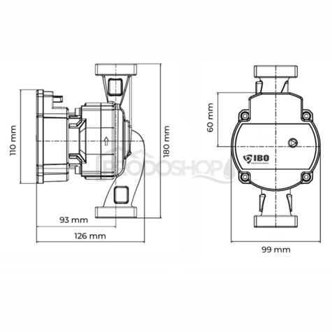 Elektronikus keringető szivattyú AMG 25-80/180