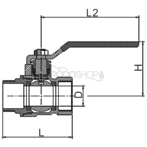 Guľový ventil 1" MF,P