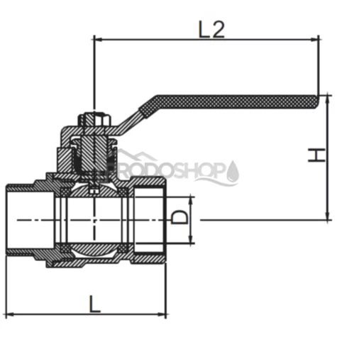 Guľový ventil 3/4" FF,P