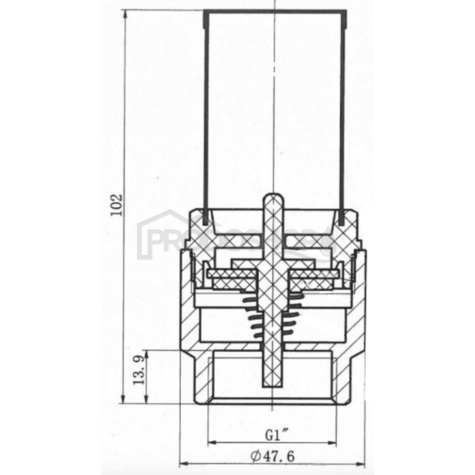 Sací kôš so spätnou klapkou 1" nerezové sitko