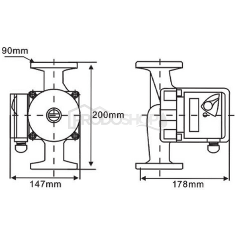 Prírubové obehové čerpadlo OHI 40-80/200