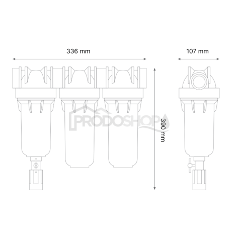 Hydra 7" Rainmaster RAH TRIO csatlakozó 1" DP