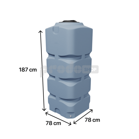 BK 1000l szürke víztartály