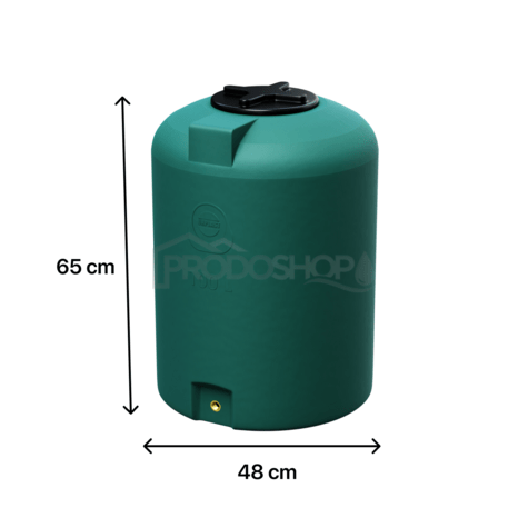 Sud na vodu V 100L zelený