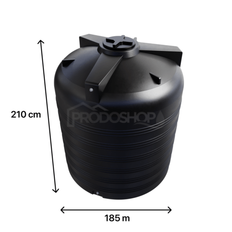 Vízhordó V 5000L fekete