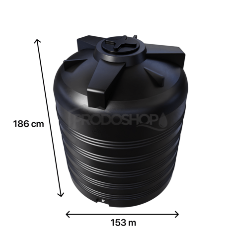 Sud na vodu V 3000L černý