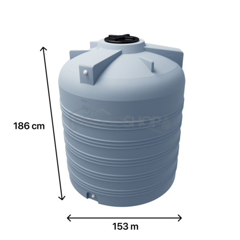 Sud na vodu V 3000L šedý
