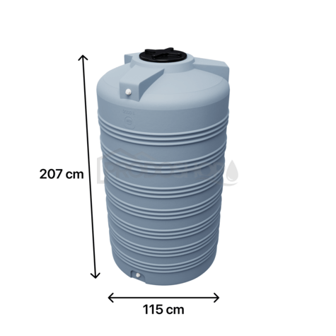Vízhordó V 2000L szürke