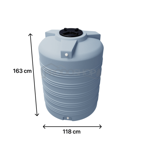 Vízhordó V 1500L szürke