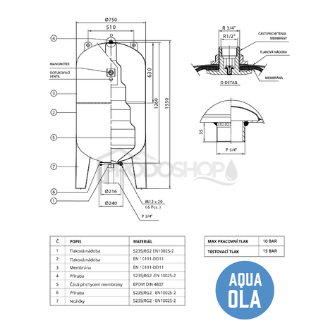Schéma zapojení: Technický list