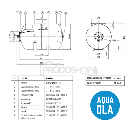 Bekötési rajz: Műszaki lap