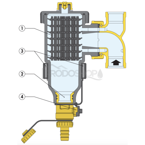 Schéma zapojenia: Odlučovač nečistôt DIRTMAG 1