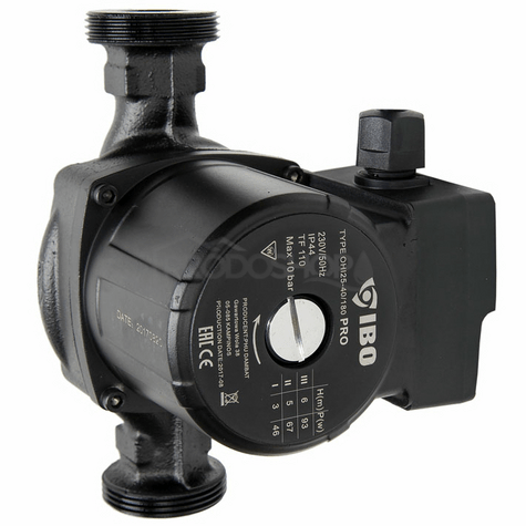 Bekötési rajz: Az OHI PRO 25-40/180 keringető szivattyú 3 teljesítményszinttel rendelkezik.