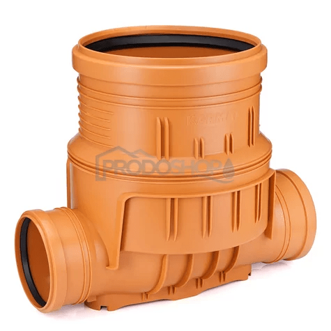 Bekötési rajz: A DN 315 ellenőrző aknának 2 DN 160 bemenete van. A felszálló csőhöz ø315 sima, 4500 mm hosszú csövet használnak.