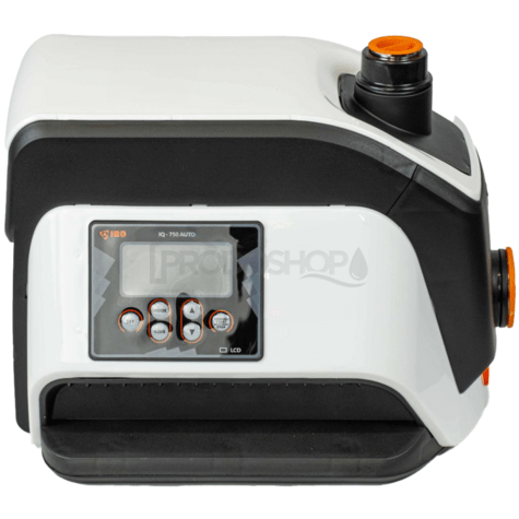 Bekötési rajz: Az IQ-AUTO 750 frekvenciaváltós vízmű szárazonfutás, vízalvadás, túlfeszültség és motor túlterhelés elleni védelemmel rendelkezik.