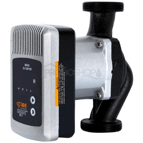 Bekötési rajz: A MAGI H 32-120/180 energiatakarékos keringető szivattyú A energiaosztályú. Energiahatékonysági együtthatója EEI<=0,23.