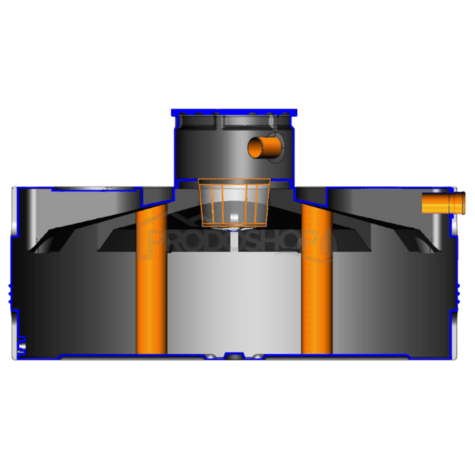 Schéma zapojenia: Podzemná plastová nádrž na vodu V 3000L Undergroud má nízkoprofilový a odolný dizajn. Je dodávaná s poklopom, prechodkami na 2x hrdlá DN 100/Ø110 mm a 2x krytkami. Je vyrobená rotačným lisovaním, bez zvarov a švov, pre maximálnu tesnosť.