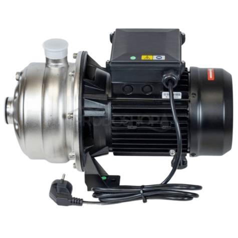 Schéma zapojenia: Profesionálne odstredivé čerpadlo 2CPM 300/67 T INOX. Hydraulické prvky, ktoré prichádzajú do styku s vodou, sú z nerezovej ocele AISI 304. Čerpadlo na nepretržitú prevádzku.